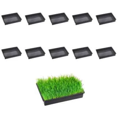 SET OF 10 SEEDLING TRAYS (PALLETS) 38 x 26 x 7 CM 15 x 10.2 x 2.75 IN