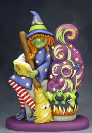 Ceramic Bisque Ready to Paint Wanda the Witch Welcome electric included