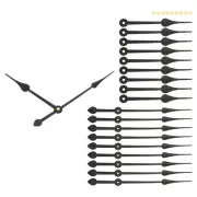 Clock Hands Kit, 10 Set Clock Hands Kits Clock Mechanism Aluminum, Black, A24