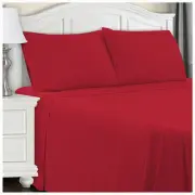 Extra Soft All Season 100% Brushed Cotton Flannel Solid Bedding Sheet Set wit...