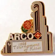 (1) ROSE PARADE 1991 ARCO-ATLANTIC RICHFIELD Lapel Pin-SEALED IN BAG -