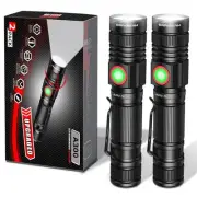 LED Flashlights Rechargeable USB 2000 High Lumens, Small and Bright Pocket Fl...