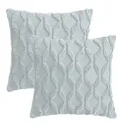 Decorative Throw Pillow Covers 18x18 Inch Soft Plush Wool Faux Fur Throw