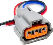 3 Pin Auto High-Voltage Pack Ignition Coil Waterproof Electronic Connector Wiring Harness Compatible with Mits~bishi PU465-03127 PU475-03900