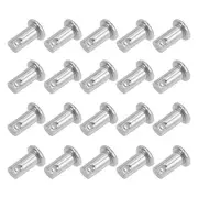 Single Hole Clevis Pins - 6mmx12mm Flat Head 304 Stainless Steel Pins 20Pack
