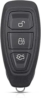 FLJKCT Car Key Shell 3 Buttons Smart Remote Key Shell,for Ford Focus C-Max Mondeo Kuga Fiesta B-Max