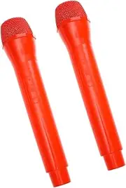 2pcs Plastic Microphone Props for Karaoke Stage Performance Realistic Simulation Fake Microphone Model Lightweight