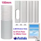 2.4M Sliding Door Window Slide Kit with Hose Plate for Portable Air Conditioner