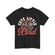 Cute Little Bird Graphic Tee, Helicopter Themed T-Shirt, Retro Style Shirt, Fun