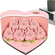 Memo Pad Art - 156 Sheets Love Shape Flower Paper Carving Art Notepad - Paper Carving Notes, Flower Shape Non-Sticky Creative Papers Card Craft for Men, Women, Desk