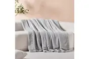 Serene Hudson Fleece and Sherpa Reverse Throw Blanket Grey
