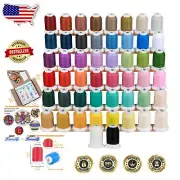 60WT Frosty Matt Embroidery Thread Kit - 50 Spools for Intricate Designs