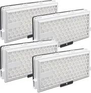 HEPA Airclean 50 Filter Replacement Compatible with Miele Active SF-HA50 S4 S5 S6 S8 S8000 S8999 S6000 S6999 S5000 S5999 S4000 S4999, Complete C2 C3 Vacuum Cleaner (4 Packs)
