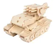Rocket Launcher 3D Wooden Puzzle DIY 3 Dimensional Wood Build It Yourself War
