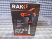 Rako Universal Socket 15 Piece Tool Set (New Sealed Box) FAST FREE SHIPPING.