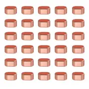 Cord Stopper Ends, 30 Pack Cord Rope Fastener for Bags, Bright Rose Gold