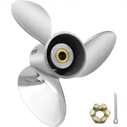 VEVOR Outboard Propeller, Replace for OEM 3860709, 3-Blade 14.5\" x 21\" Pitch Steel Boat Propeller, Compatible with Volvo Penta SX Drive All Models,