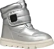 [Geox] Girl's J Willaboom B a Snow Boot, Silver, 11 UK Child