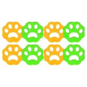 8PCS Plum Blossom Lint Catcher Pet Hair Remover For Laundry Orange Green