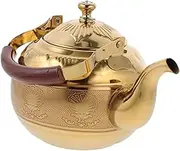 GRADENEVE Stainless Steel Teapot for Kitchen Capacity Kettle Easy to Clean Safe Handle for Hot Beverages Daily Use Suitable for Induction Cookers and Gas Stoves