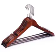 6 Pack Wooden Coat Hangers Non-slip Shoulder Suit & Dress Hanger 360 Flat Hook