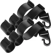 MUCKLILY Car Hook Cars Tote Bag Hooks Car Seat Back Hook Hard Hat Car Holder Hardhat Hanger for Truck Car Hanger Handbag Holder for Car Front Headrest Hook Purse Hook Plastic Black