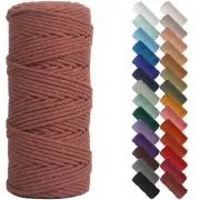 Rust Red Macrame Cord 3mm x 109yards Colored Macrame Rope Cotton Rope Macrame...