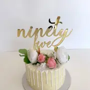 Acrylic Gold 'ninety five' Birthday Cake Topper