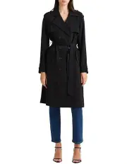 [David Lawrence] Peyton Trench Coat in Black