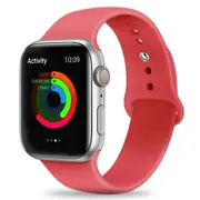 Silicone Apple Watch Band Sport Loop For Apple Watch 44mm Melon Red