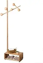 Coat Rack Shoe Bench 3-in-1 Standing Hall Tree with Entryway Storage Bench Industrial Coat Tree and Shoe Storage Coat Rack Stand for Bedroom Hallway Living Room (Color : Natural)