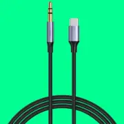 Durable USB C to 3.5mm Audio Headphone Car Stereo Aux Jack Cable for Smart Phone