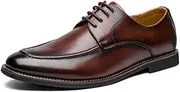 ZJSCNBE Horse Buckle Casual Shoes Men's Handmade Genuine Leather Retro British Men's Leather Shoes Slip-on Casual Shoes(Brown b,40)