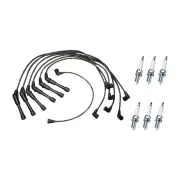 Bosch Ignition Leads + 6 x Denso Iridium Power Spark Plugs for Nissan Patrol GQ