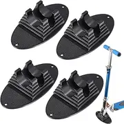 Syhood 4 Pcs Scooter Stand Holder Floor Scooter Storage Parking Stand Black Rack Kick Holder Suitable for 95 mm to 120 mm Wheels Multiple Rack Stable Base Organize Accessories