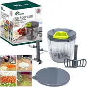 [PIRANHA] Pull & Chop (JUMBO) Food Processor, Multi-Function Manual Food Processors & Hand Chopper/Mixer/Blender (9OOml)