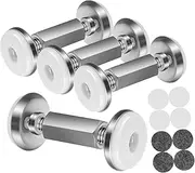 MUCKLILY 4 Pack Bed Frame Anti Collision Stop Anti Shake Bed Stabilizer Sturdy Stainless Steel Aluminum Alloy Headboard Stopper Easy Install Non-Marking Pads