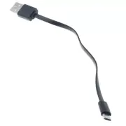 SHORT MICRO USB CABLE FAST CHARGE POWER CORD SYNC WIRE FLAT BLACK For CELL PHONE