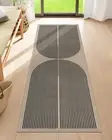 Lahome Modern Rainbow Easy Jute Outdoor Runner Rug, 2X6 Runners for Hallways Was