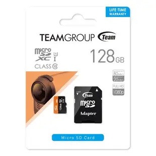 Team 十銓 128G 80MB/s U1 microSDXC UHS-I C10記憶卡 蝦皮直送