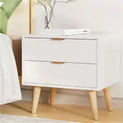 2 Drawers Artiss Bedside Table Side Table Nightstand White