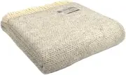 Tweedmill Lifestyle Beehive Throw/Blanket - Grey - 150x183cm - 100% New Pure Wool - Made in UK