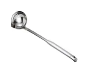 Soup Spoon with Long Handle Easy to Clean Stainless Steel Oil-Separated Spoon for Cooking