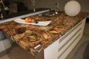 Petrified Stone Dining Counter Slab, Kitchen Vanity Counter top Slab Decor