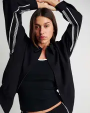 [Jag] Jag Women's Gia Crop Bomber Jacket In Black Size 6 6 Black