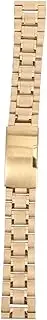 WOFASHPURET 18mm Stainless Steel Watch Band Strap Rose Gold Solid Link Design 170mm Length 3.5mm Width Straight End Easy to Use