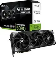 ASUS TUF Gaming GeForce RTX 5080 OC Edition 16GB GDDR7 Gaming Graphics Card (Nvidia GeForce RTX5080, 3.6 Slot Design, PCIe 5.0, 2X HDMI 2.1b, 3X DisplayPort 2.1a, TUF-RTX5080-O16G-GAMING)