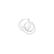 Silver 26mm Polished Creole Earrings