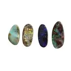 Boulder opal 5.98ct set of 4 Australian natural solid loose stone Winton parcel
