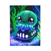 Velveteen Plush Blanket Cyber-Cute Chibi Cthulhu
